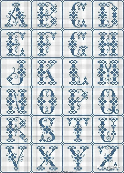 毛衣字母简单图案图纸图片