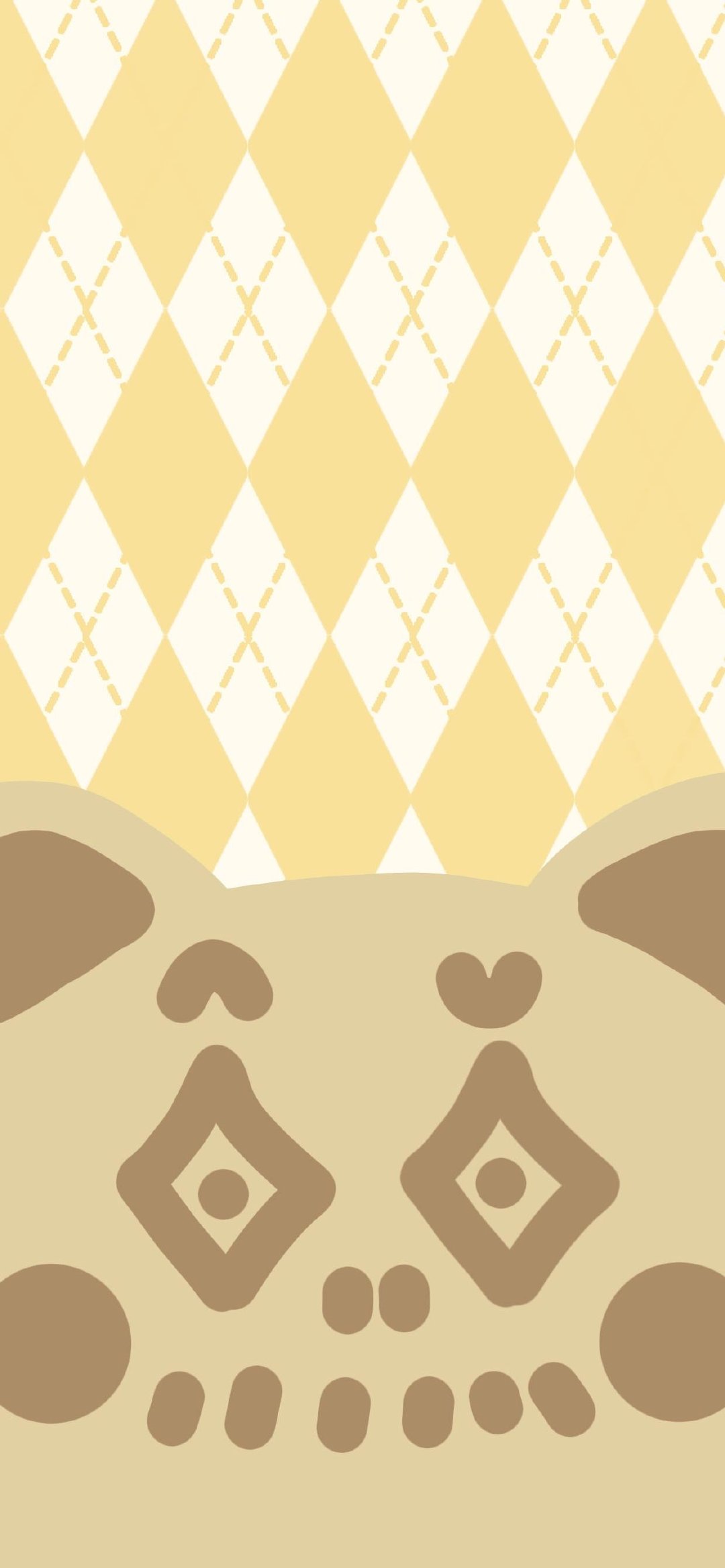 可爱壁纸# "可爱卡通纹理平铺手机壁纸"