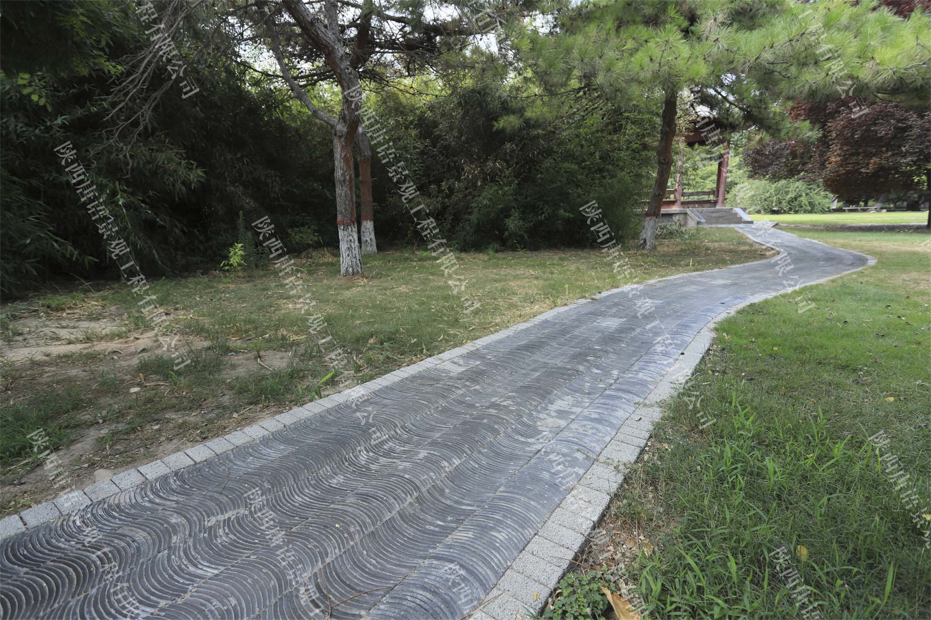 唐语砖雕公园地砖效果展示