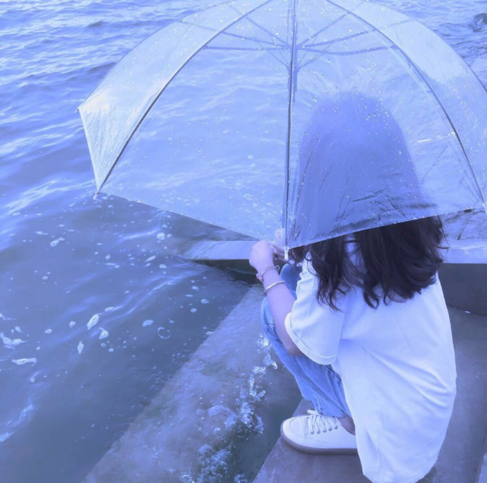 雨天撑伞,雨中打伞图片 背影 - 伤感说说吧