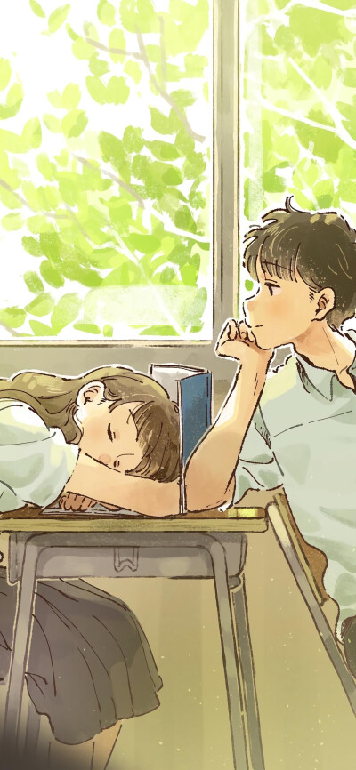 日本动漫学校情侣图片