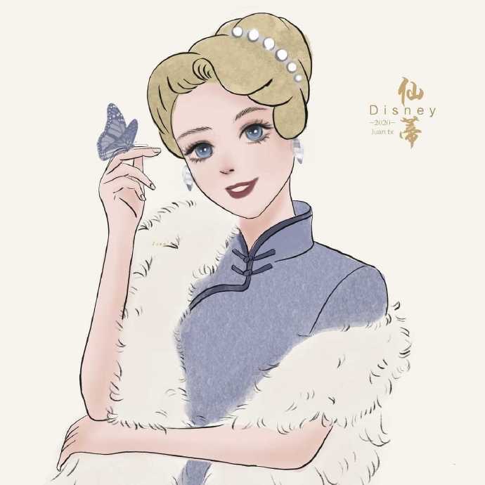 又一个版本的旗袍版迪士尼公主