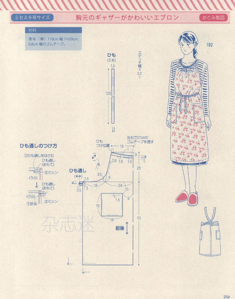 围裙展开图图片