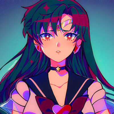 美少女战士动漫头像 荧光 帅气 萌系