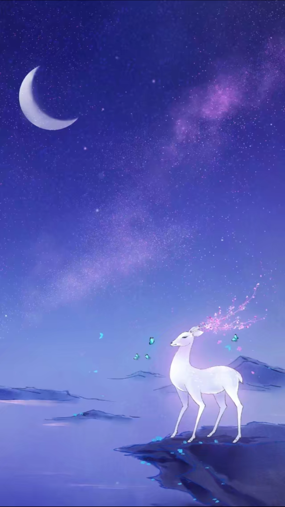 手绘 插画 梦幻 清新 少女