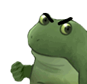 绿青蛙表情包gif打人图片