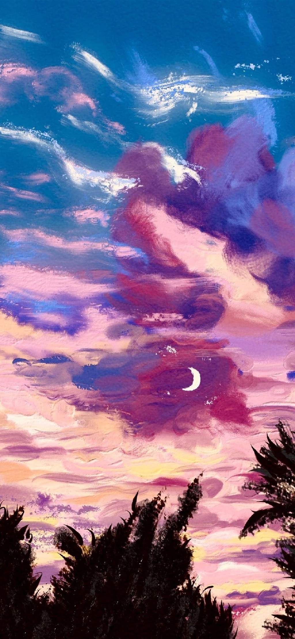 小清新唯美风景油画高清手机壁纸