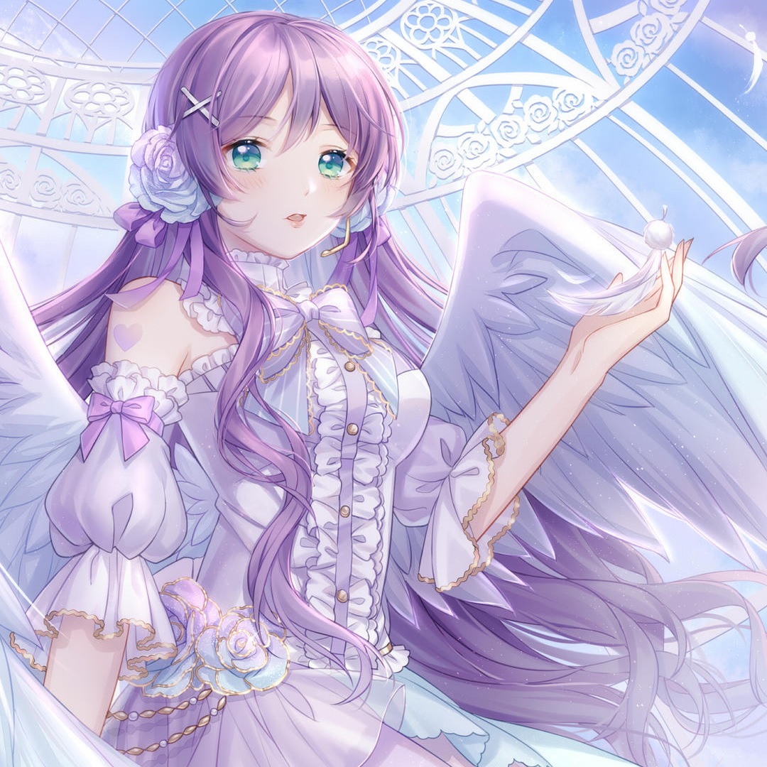 梦幻紫色星座少女图片