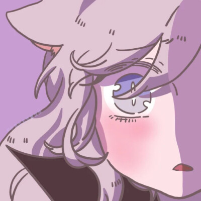 废柴狐阿桔 猫咪 苏莎头像 灰发动漫女头