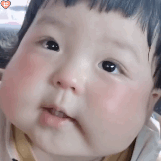萌娃丸子妹表情包动图