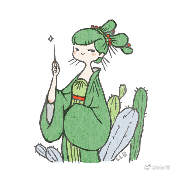 植物拟人 简笔 卡通 可爱