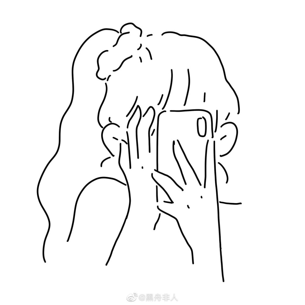 简约头像:微博:@黑舟非人