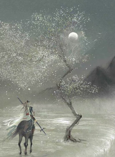 古风意境风景插画