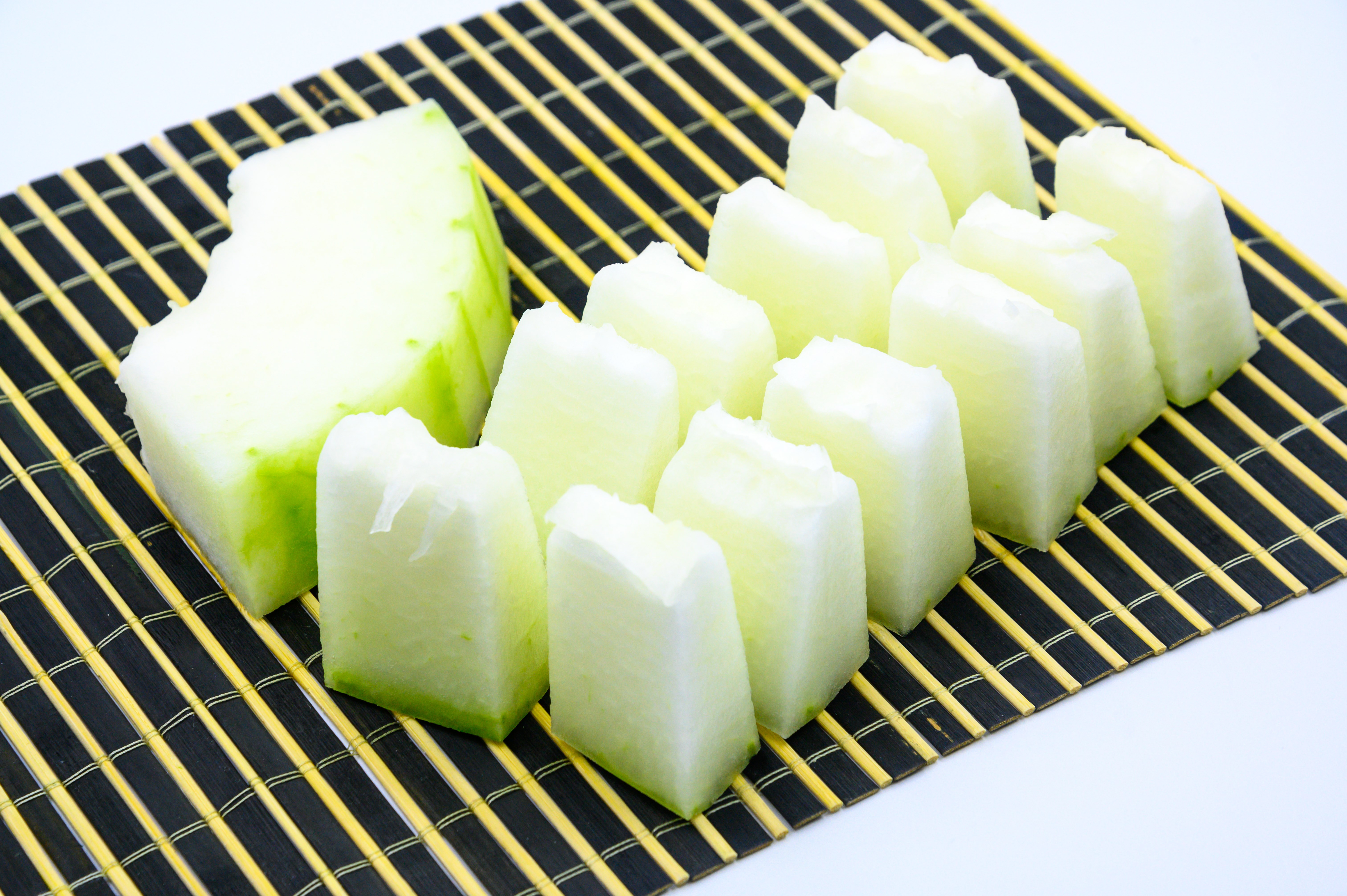 冬瓜 冬瓜块 冬瓜片 切块 冬瓜皮 切片 蔬菜 静物 食品 农业 中国