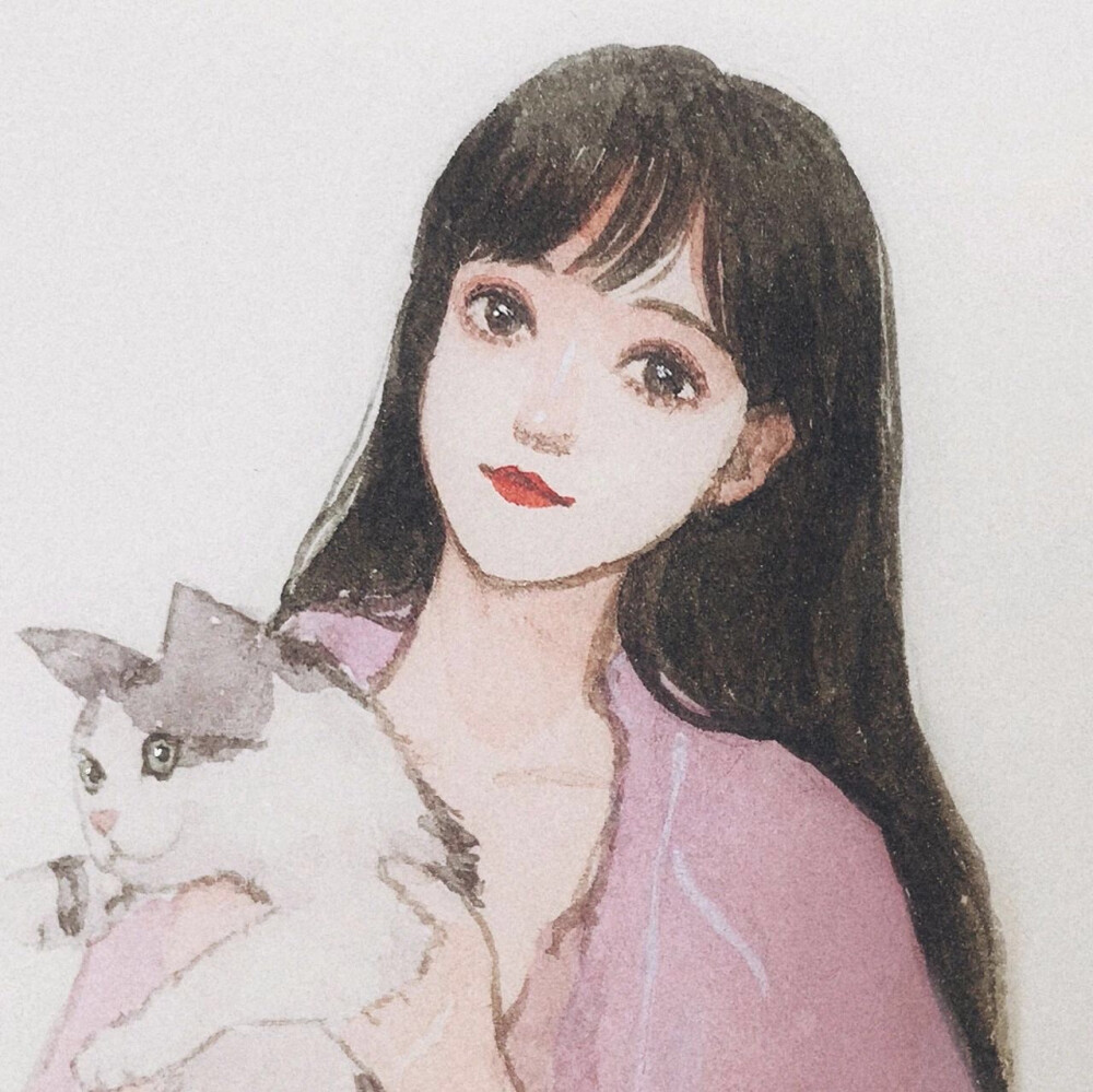 手绘插画女生头像