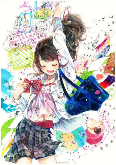 日本插画师木村いこ的水彩插画