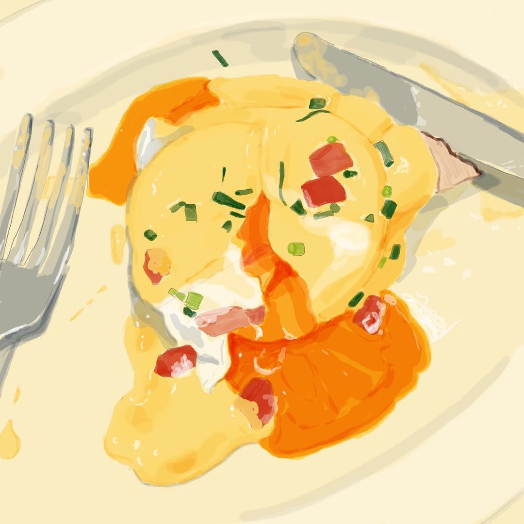 ins: motch_drawing 美食手绘插画