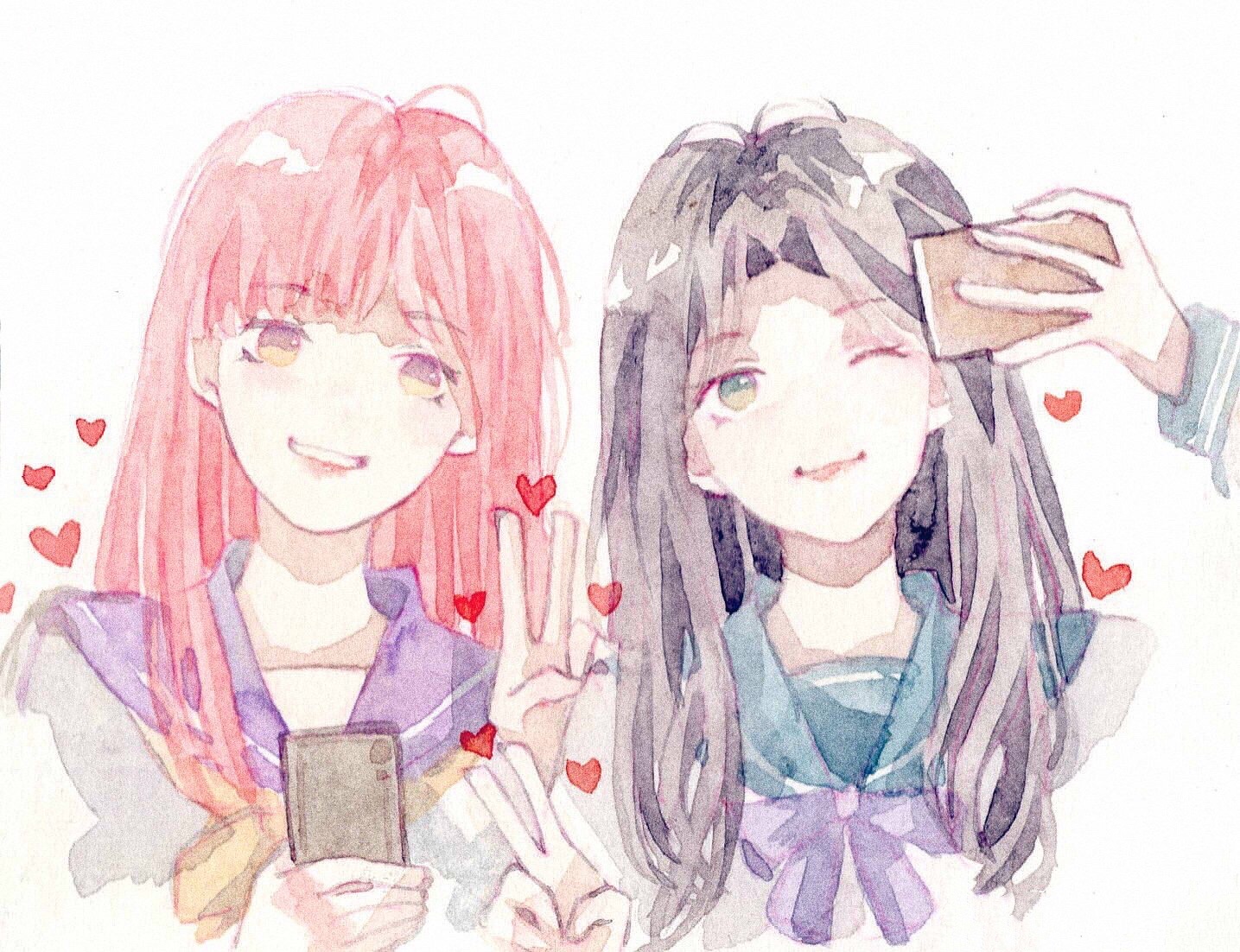 超可爱的二人闺蜜头像