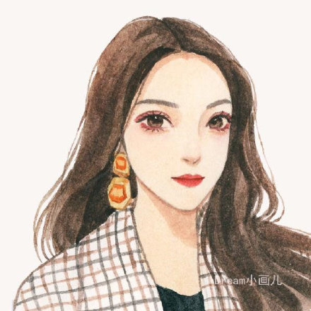 水彩女生头像 cr:dream小画儿