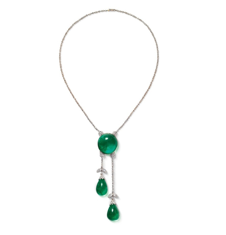 négligé 祖母绿项链,by chaumet,1910年代