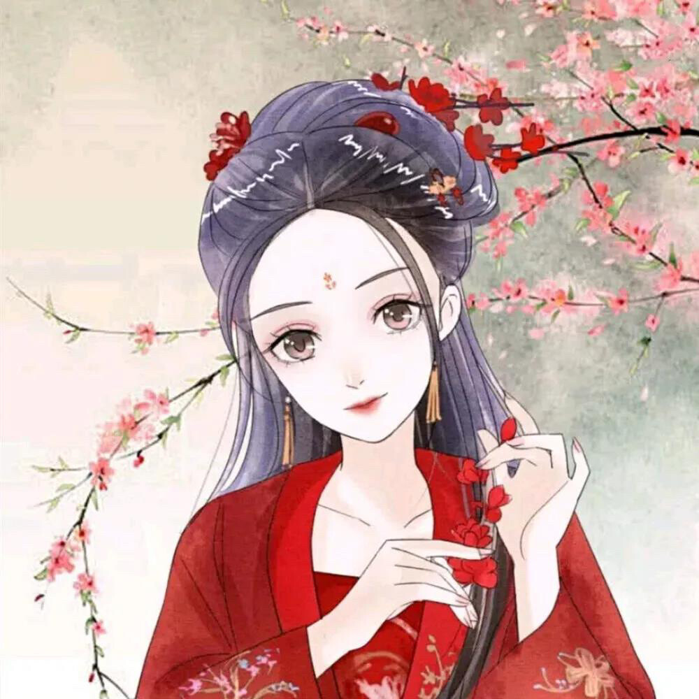 古风少女手绘头像