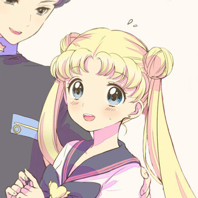 美少女战士情侣头像小时候