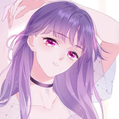 紫色头发的动漫女生