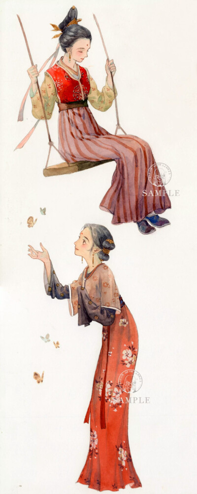 手绘 画师见水印