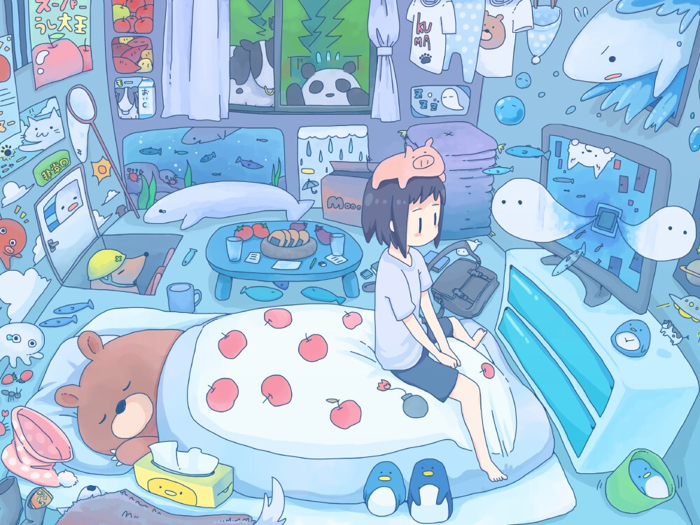 分享一组可爱的插画ipad壁纸