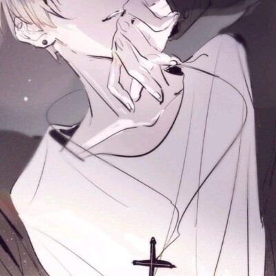 头像动漫男酷黑白