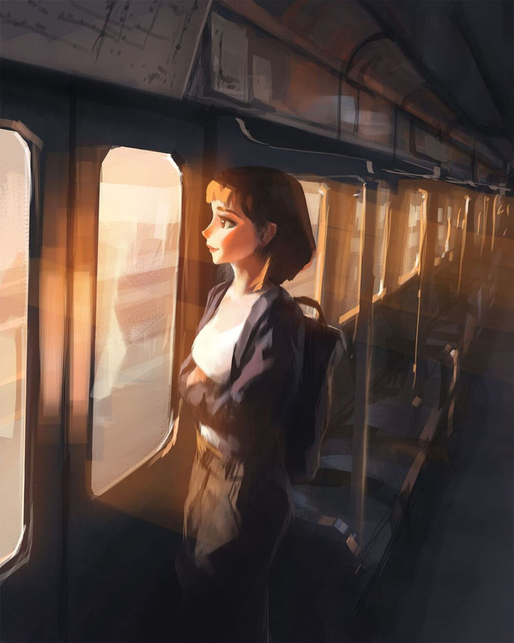 插画师samdoesarts 手绘欧美插画动漫人物头像女