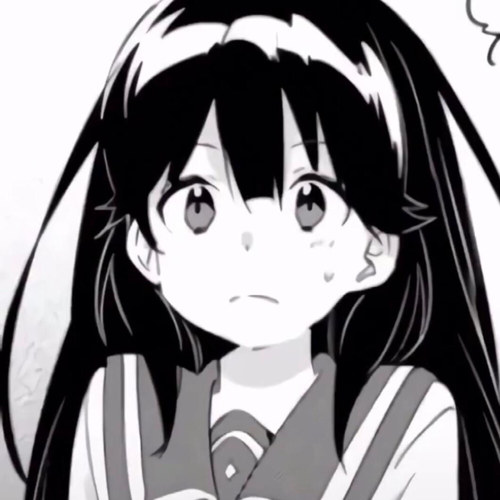 女生头像动漫头像黑白头像漫画头像