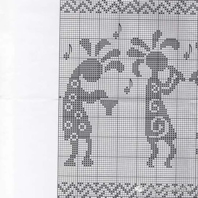 十字绣图纸61单色十字绣61音乐团