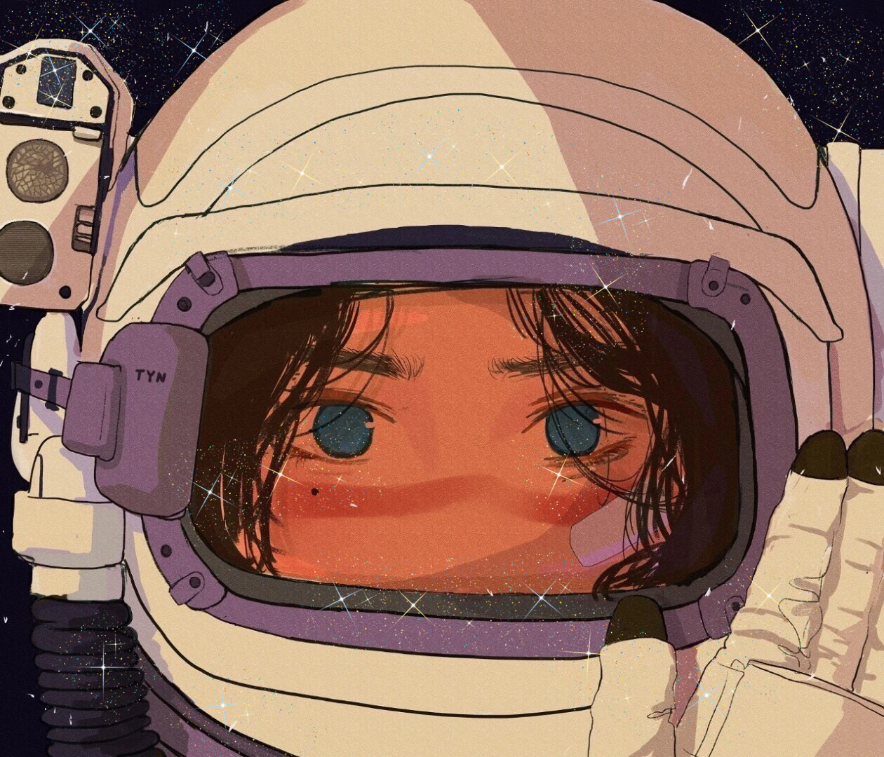 宇航员动漫女孩头像图片
