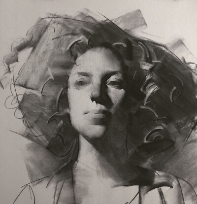 看上去非常的舒服流畅,绘画功底非常扎实,强烈的黑白灰对比虚实运用