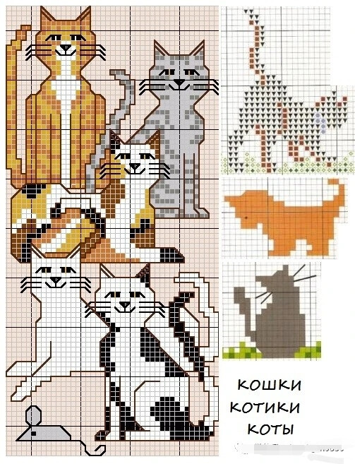 十字绣猫咪图案系列