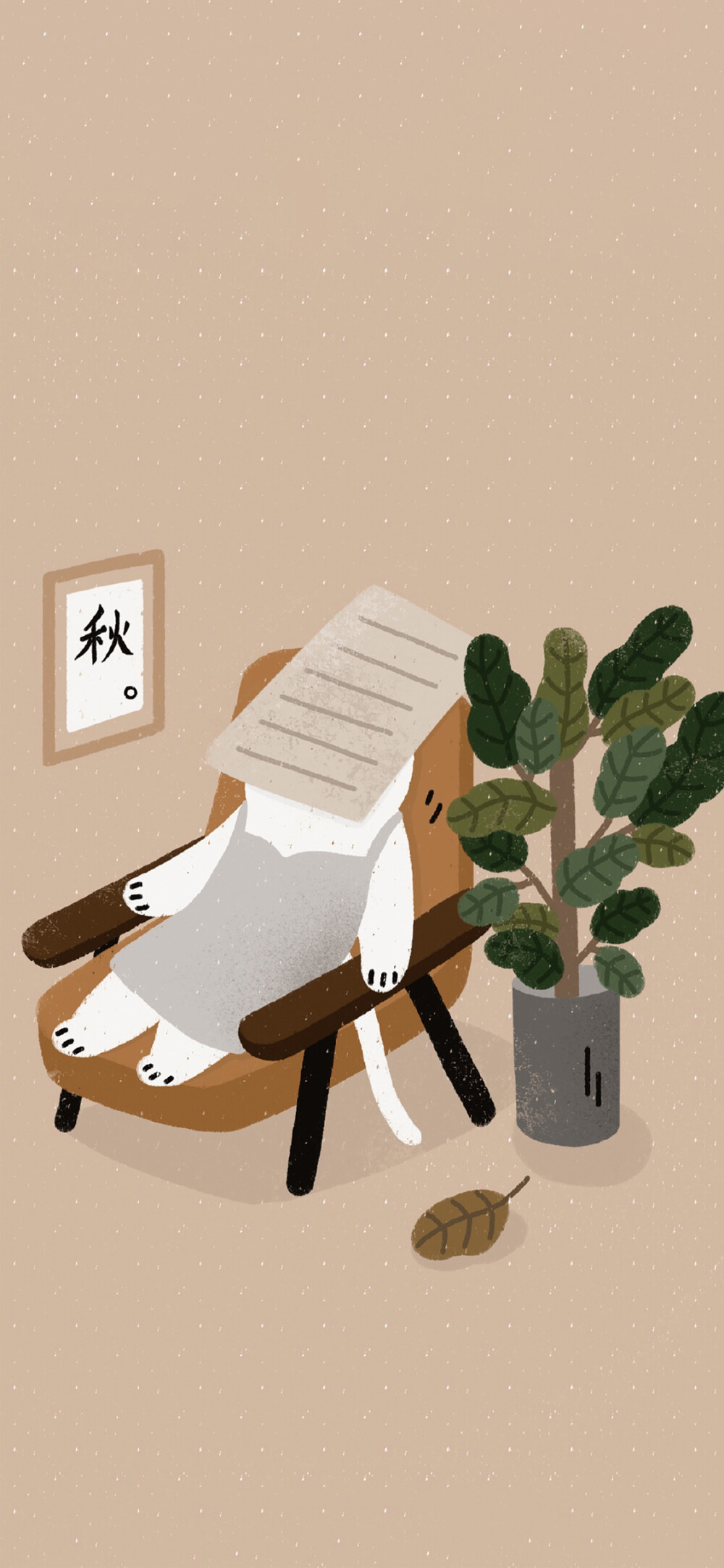 壁纸 猫 插画 慵懒 可爱