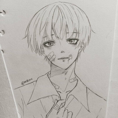 神仙画师微博转载二次元人物黑白动漫素材插画绘画线稿手绘女生男生