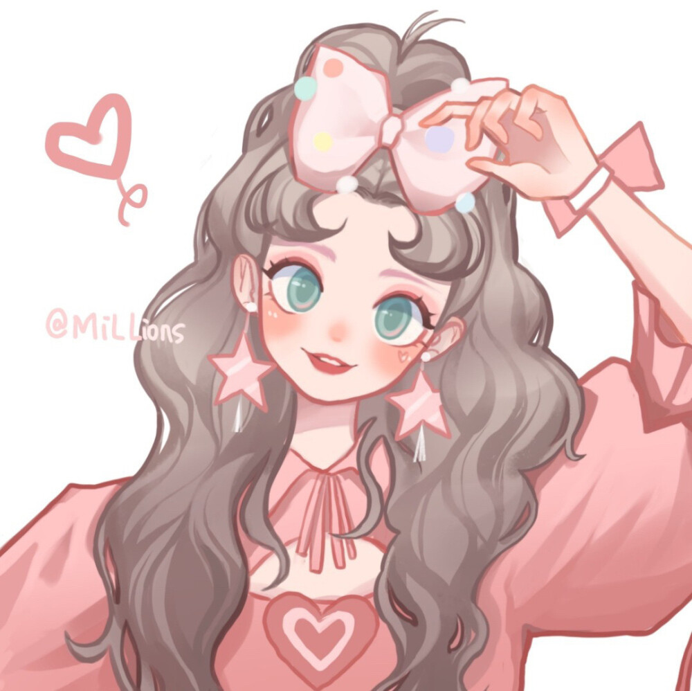 甜酷少女复古风动漫头像女头画师millions