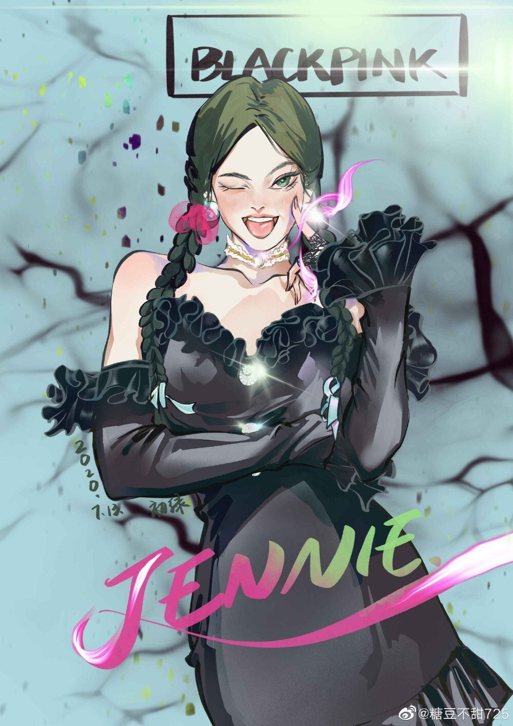 jennie漫画壁纸图片