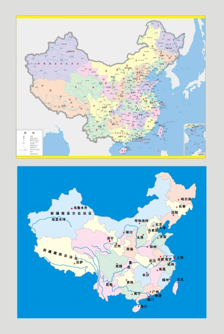 中国行政地图和省会地图