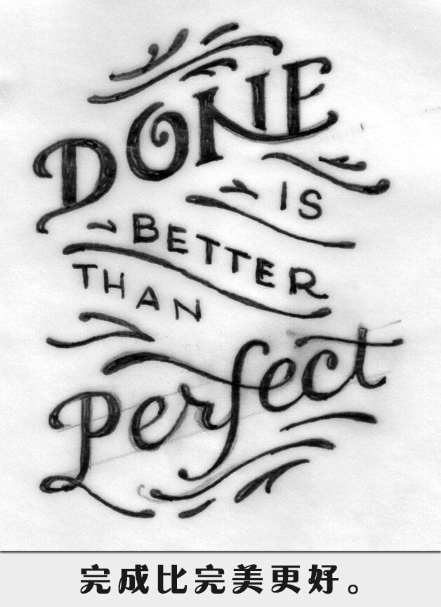 Done is better than perfect. 完成比完美更好。