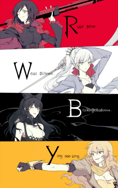 ask 动漫 插画 少女 封面 头像 人物 p站 二次元 壁纸 原创 rwby 四人