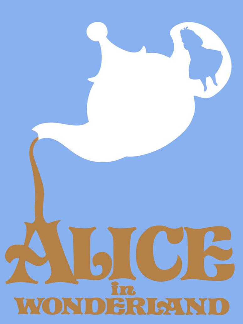 剪影海报设计-爱丽丝梦游仙境