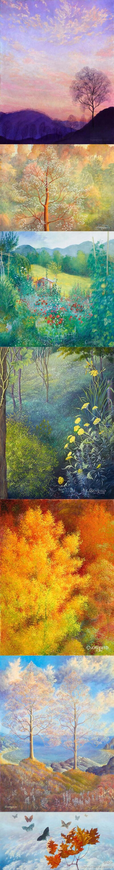 rachel clearfield风景画,他用画笔捕捉到了大自然最美的颜色