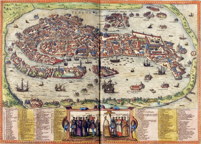 明万历时期的欧洲各大一线城市手绘地图,巴…