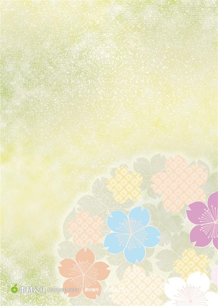 日式团花樱花底纹图片设计背景 堆糖 美图壁纸兴趣社区