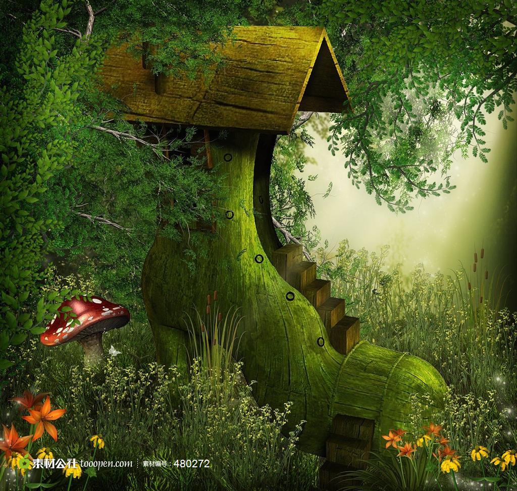高清神秘的森林花园童话幻想照片背景素材图片设计 堆糖 美图壁纸兴趣社区