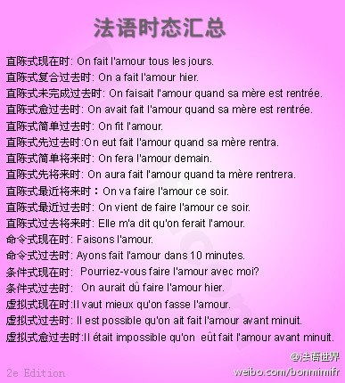 【法语语法】法语时态~~法语再烂的人,看了…