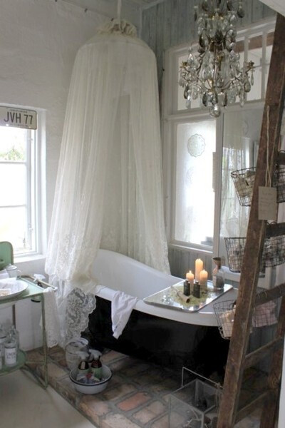 this shabby chic bathroom.